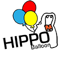 mini logo hippo balloon